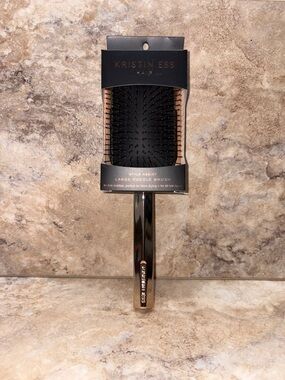 Large Paddle Brush - Black with Rose Gold Handle